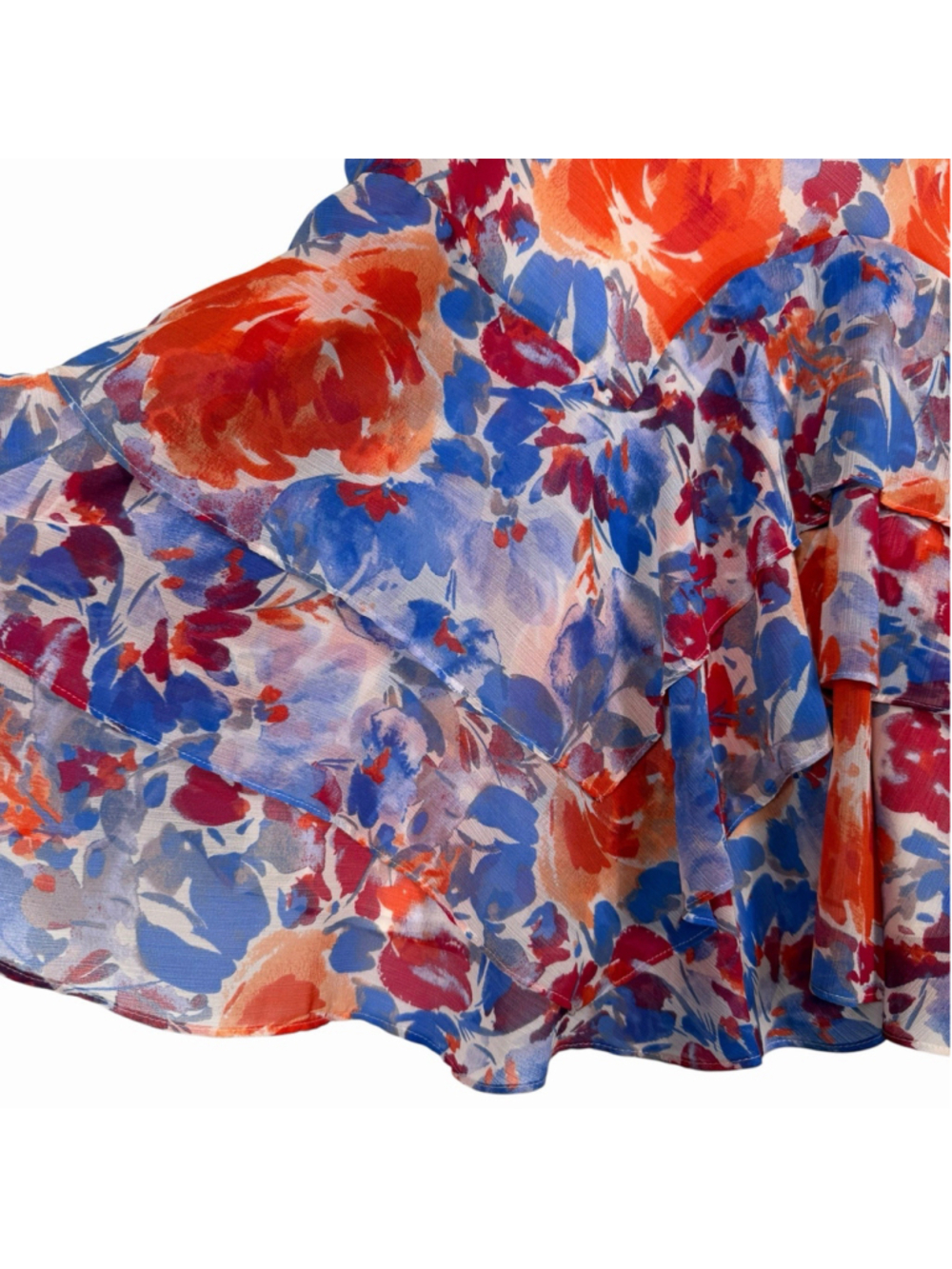 Ralph Lauren Women's Lined Tiered Ruffle Floral Skirt Women's Size 12 - Picture 5 of 12
